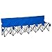 Outsunny Banc de Jardin Pliable Banc de Camping Pliant Portable 6 Places dim. 2,65L x 0,48l x 0,80H m métal époxy Oxford Bleu