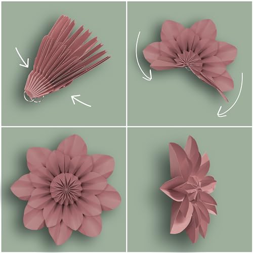 Fleurs en papier décorations préfaites pour murs de classe