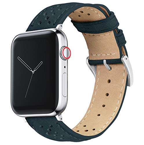 Image of BARTON WATCH BANDS - Horween Leather Watch Bands Compatible with Apple Watch Models - 1, 2, 3, 4, 5, 6, 7, 8, 9, 10, SE, Ultra & Ultra 2