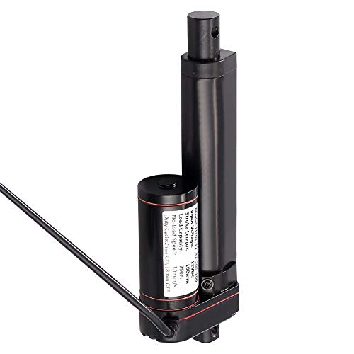 Justech 100Mm 4-Inch Linear Actuator Motor Heavy Duty 750N Dc 12V For Auto Car Rv Electric Door Opener Industrial Agricultural Machinery Clean Sweeping Vehicles Vessels Cargo Medical Window-Black #TOP1