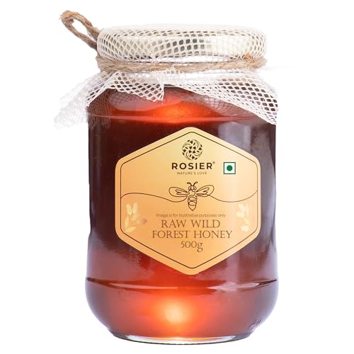 ROSIER Wild Forest Himalayan Honey, Pure, 100% Natural and Ayurvedic, Rich in Vitamins and Minerals, Helps in Curing Cough & Cold (500 gm)