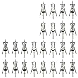24Pcs 100 Grain Archery Broadheads 2' Dia Expandable Hunting Arrowhead w/2 Blade