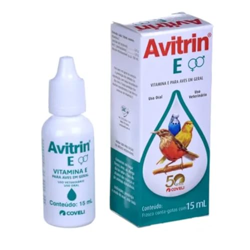 Suplemento Avitrin Vitamina E para Pássaros Coveli - 15 Ml