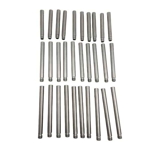 30 Pieces M6 Thread 304 Stainless Steel Straight Nozzle Extension Tubes 40mm50mm60mm,10 Pieces Each, Suitable for Machine Tools and Machining Centers