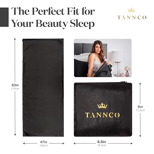 Self Tan Sleep Sack - Keep Sheets Clean from Self Tanner Stains - Zipper for Easy Access - Tanning Lotion Stays On You and Not Your Self Tan Sack - Lightweight Breathable Material - (Black) by Tannco - Used condition - Image 5