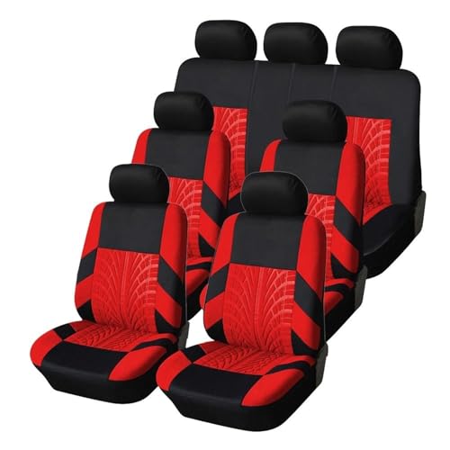 Housses siège voiture protection intérieure haute résistance rouge