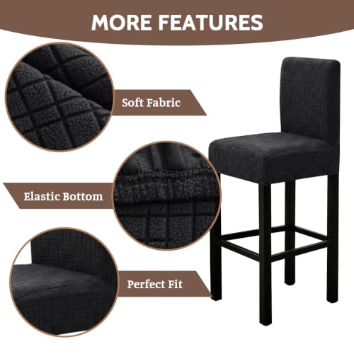 Image of FUANGUI Bar Stool Covers Set of 2, Stretch Bar Stool Seat Covers