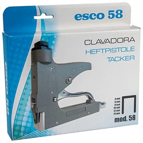 ESCO Handtacker 58 für Polstern, Robust mit Zughebel, für Klammern Typ 58, 4-14mm