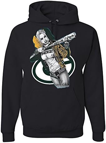 Diamond Star Custom Harley Quinn Green Bay Hoodie Sweatshirt