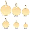 Generic Anhänger Gravurplatte mit Namen Gold 333/8 Karat Rund Gravurplatte inklusive Wunsch-Gravur Gravurschmuck aus Echtgold Schmuckstück für Damen und Herren (8mm) #5