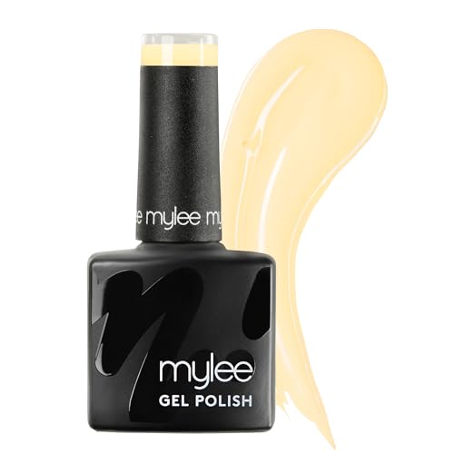 Mylee Gel Nail Polish 8ml [Custard] - UV/LED Soak-Off Nail Art Manicure Pedicure for Professional Salon & Home Use [Yellow/Orange Range] - Long Lasting & Easy to Apply