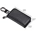 Car Keychain Holder Carbon Fiber Leather Car Smart Key Chain Holder Metal Hook Keyring Wallet Zipper Bag for Vehicle Keyless Entry For Men's Car Key Case Remote Key Fob