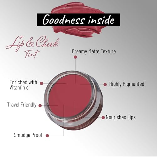 Image of Seven Seas Lips & Cheek Tint | Matte Natural Blush for Women | Lip Tint with Vitamin E | Nourishing Cheek Tint (Hippie Pink)