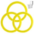 3 Pcs Silicone Flush Valve Seal, GP1059291 Yellow Toilet Ring Seal, Toilet Gasket Upgraded Leak-Proof Seal Kit Compatible With K-GP1059291 Canister