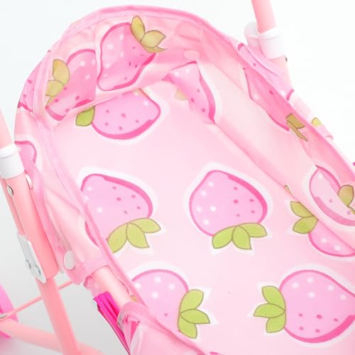 Cochecito para muñecas compacto, el regalo ideal de tela oxford para juegos de imitación 3