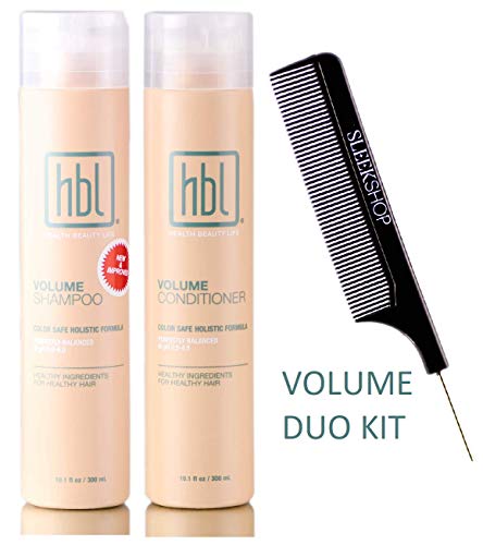 HBL VOLUME Shampoo & Conditioner DUO SET (STYLIST KIT) Color Safe Holistic Volumizing Formula, Perfectly Balanced (DUO KIT - 10.1 oz / 300 ml)