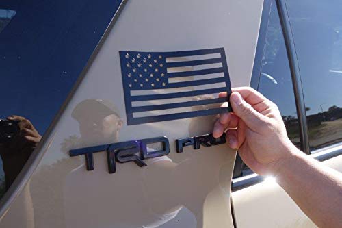 Amazon.com: TACTILIAN Set of 2 Black American Flag Magnetic Decal 
