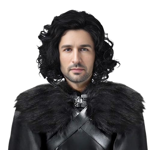 Miss U Hair Men Funny Wigs Adult Short Curly Natural Black Cosplay Costume Full Wig