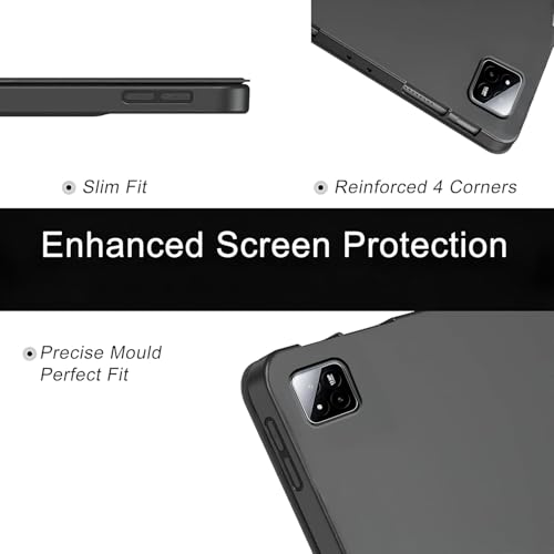 Image of ProElite Cover for Xiaomi Mi Pad 7 /7 Pro 11.2 inch Cover, Soft Flexible Flip Case Cover with Pen Holder for Xiaomi Pad 7 /7 Pro 11.2 inch, Support Auto Sleep Wake, [Recoil Series] - Marble Pink