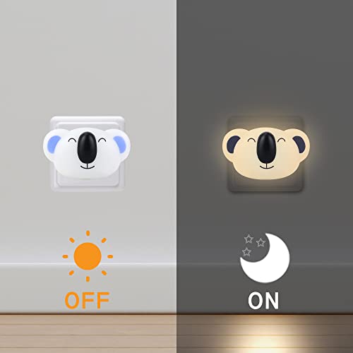 Night Light Kids Plug in Wall with Auto Sensor Cute Koala Night Lamp for Baby Breastfeeding Newborn Essentials for Boys Nursery Mum to be Gifts - Image 2