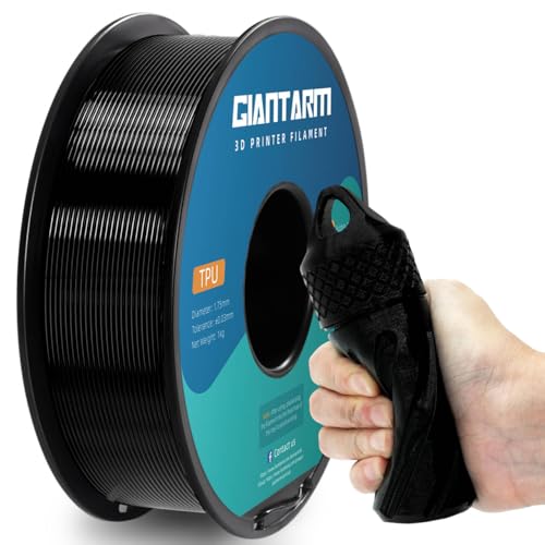 Image of GIANTARM TPU Filament 1.75mm Flexible Soft 3D Printer Consumables Black,95A 1kg Spool (2.2 lbs.), Dimensional Accuracy + /- 0.05 mm