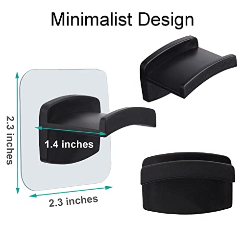 Lekusha 10 Adhesive Hat Rack For Wall, Strong Hold Cap Organizer, Minimalist Hat Hanging Design, Hat Storage For All Baseball Caps, No Drilling Hat Hook Display For Wall, Door, Closet, Bedroom, Black #TOP3