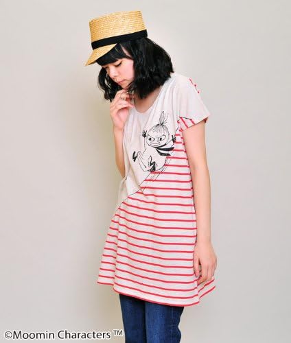 Amazon Co Jp グラニフ Graniph ムーミン ラウンドネック 半袖 ワンピース スライディング リトルミイ カラフルヘザーナチュラル Lady F 服 ファッション小物