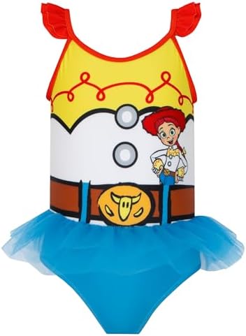 Disney Girls Swimming Costume | Jessie Toy Story Costume | Girls’ One-Piece Swimsuits | Ages 18 Months to 8 Years