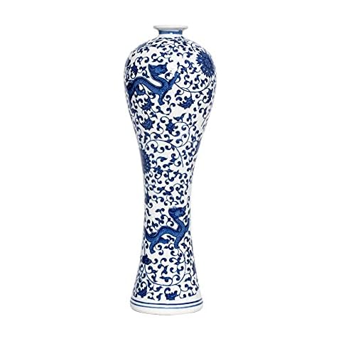 LANLONG Handmade Blue and White Vase Cover