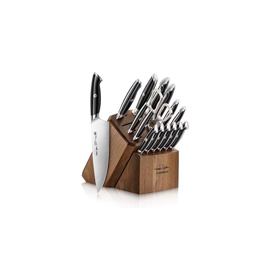 Cangshan-Thomas-Keller-Signature-Collection-Swedish-Powder-Steel-Forged-17-Piece-Knife-Block-Set-Walnut-Black Cangshan Thomas Keller Signature Collection Swedish Powder Steel Forged, 17-Piece Knife Block Set, Walnut, Black