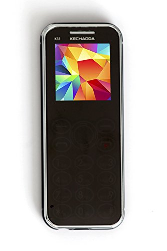 Image of Kechaoda K33 Slim Card Size Light Weight and Stylish Dual Sim GSM Mobile Phone With External Memory Slot 1.44 Inch Display Rear VGA Camera With Flash Light Bluetooth Dialer 800 mAh Big Capacitive Battery 3.5 mm Audio Jack (Only Mobile Phone & Charging Cable in Box, NO CHARGER OR EARPHONE) (Black)