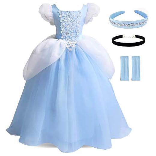 TYHTYM Cinderella Costumes Girls Princess Dress Up Fancy Halloween Christmas Party