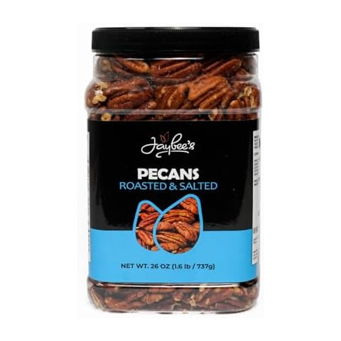 Pecans Whole Roasted Salted - 26 oz Reusable Container | Rich in Antioxidants | Low Carbs | Everyday Healthy Snack | Vegan | Keto Friendly | Certified Kosher | Great for Gift Giving, Baking, Cooking Cover