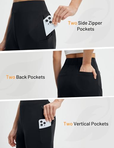 baleaf Womens Travel Pants with 6 Pockets Work Lightweight Stretch Ankle Petite Dressy Casual Golf Busniess Slacks3