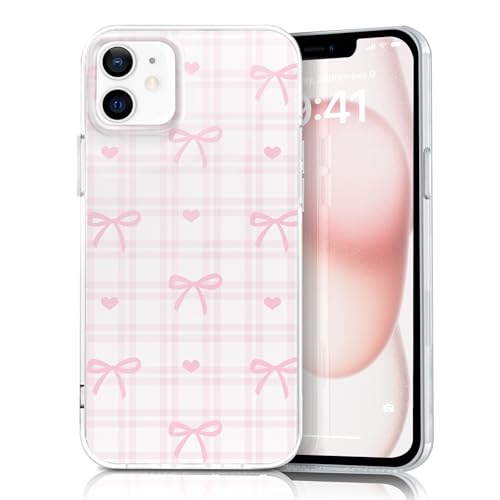 Coque iPhone 12 nœud et cœurs mignons : idée cadeau femme