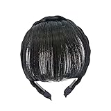 1 Gowxs Faux cheveux noirs naturels avec pince à cheveux longs synthétiques pour femme, 1 pièce (lot de 1), adultes, femmes, 1 lot, 1 pièce, 1 pièce