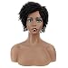 FASHION IDOL Synthetic Dreadlock Wig Short Kinky Curly Wig Natural Black Afro Twist Wig For African American Dreadlock 4C Wig Kanekalon Flame Retardant For Black Women (1B)