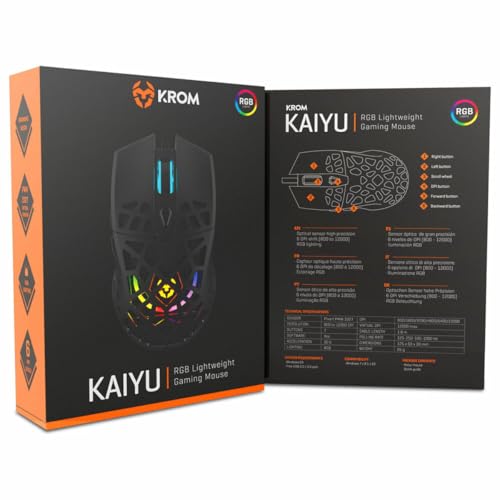 Gaming - Mouse RGB, corpo con pannelli leggeri e robusti, sensore ottico, 6 livelli, 1200 DPI, software programmabile, nero - Mouse gaming - Immagine 7