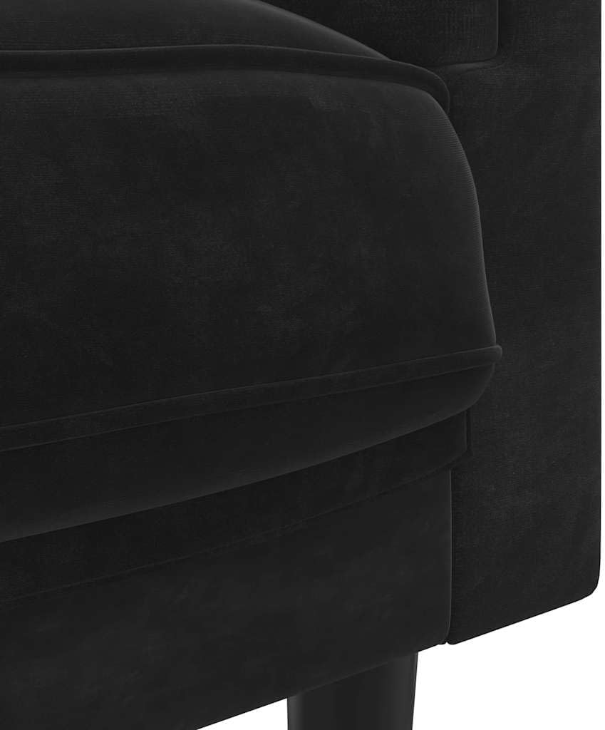 Sofa Black Velvet (100% Polyester) Living Room Furniture