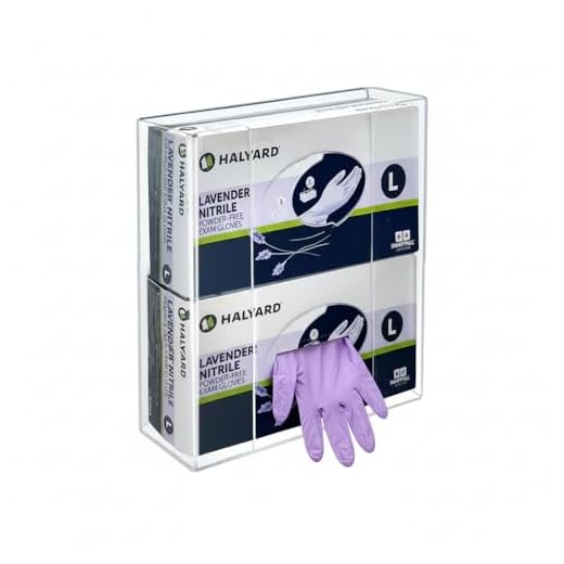 Porta-luvas de acrílico Azar 255632 Suporte de parede – Suporte de parede para luvas e lenços faciais para cozinha, armário de limpeza, laboratório, exame, escritório, laboratório, saúde, hospital (2