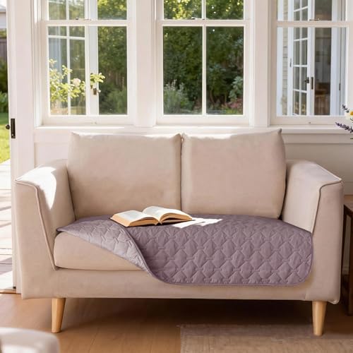 Image of gogobunny 100% Double Sided Waterproof Dog Blanket Soft Pet Bed Cover Reversible Protect Furniture Couch Sofa Car for Puppy Large Dog Cat (Dark Sea Fog /Light Sea Fog, 32x53 Inch (Pack of 1))