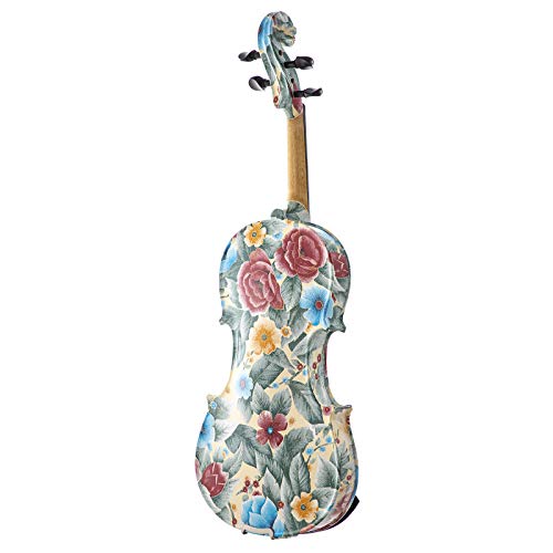 Kinglos 4/4 Cold-Rock Colored Ebony Fitted Solid Wood Violin Kit with Case, Shoulder Rest, Bow, Rosin, Manual, Extra Bridge and Strings Full Size