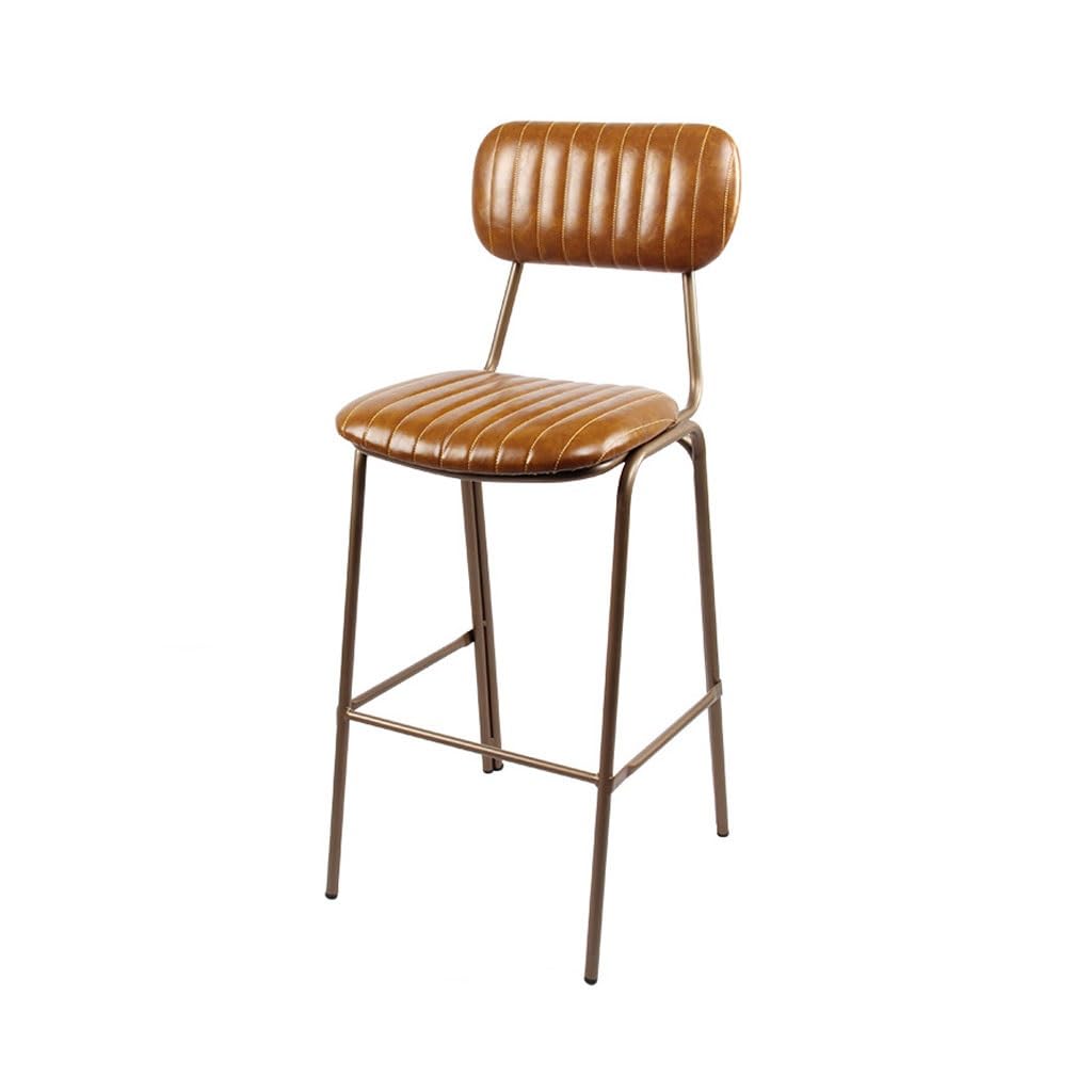 Eines A Home Bar Furniture Industrial Style Iron Bar Chair Bar High Bar Chair Nordic Soft Pack Retro Chair Counter Barstool(A)
