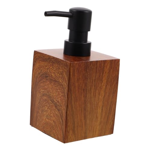 DIYEAH Dispensador de Jabón Recargable con Textura Madera Moderna Botella con Bomba para Cocina Baño y Lavandería Diseño Elegante y Duradero