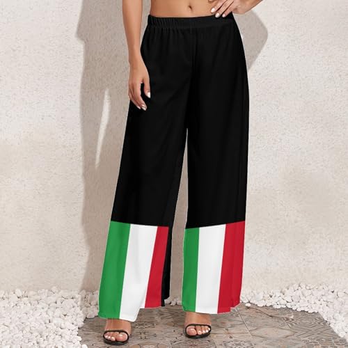 Australian Flag Ladies Summer Straight Wide-Leg Pants Patterned Wide-Leg Beach4