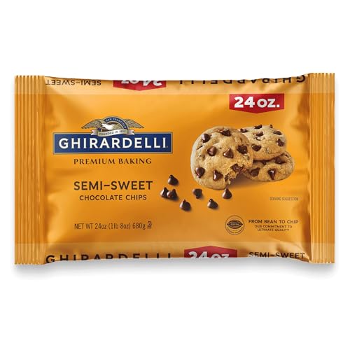 GHIRARDELLI Semi-Sweet Chocolate Premium Baking Chips Chocolate Chips for Baking, 24 OZ Bag