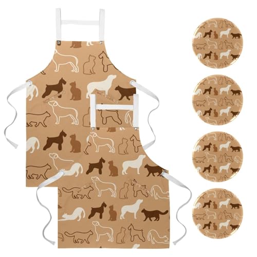Tablier de cuisine pour éviter les taches lors de la pâtisserie en famille