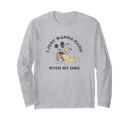 T-shirt Mickey et Pluto haut à manches longues confortable pour le quotidien