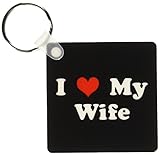 3dRose I Love My Wife - Key Chains, 2.25 x 4.5 inches, set of 2 (kc_16583_1)
