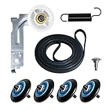 Dryer Roller Replacement Kit, Oterbear Upgraded Dryer Repair Kit Compatible with Samsung Dryer Parts, Includes DC97-16782A Dryer Roller, DC93-00634A Dryer Idler Pulley, 6602-001655 Dryer Belt